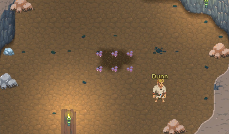 Glowcaps deep in the Cinderforge mine