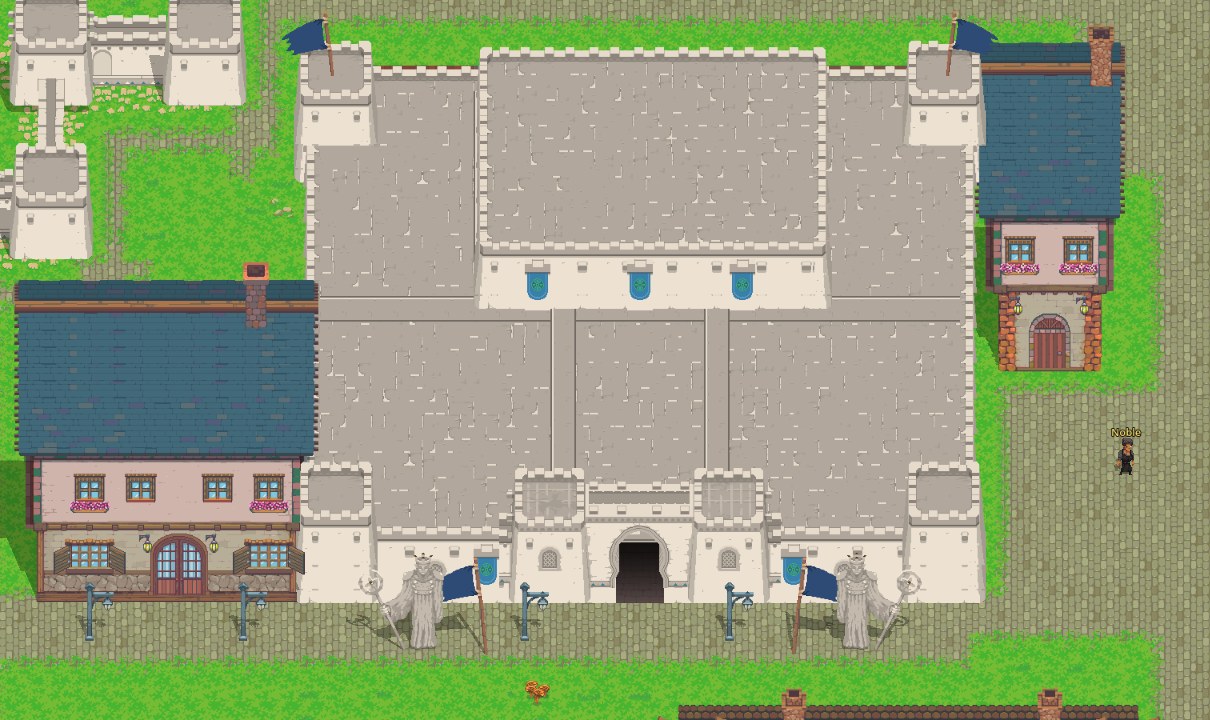 The King's palace and its forecourt