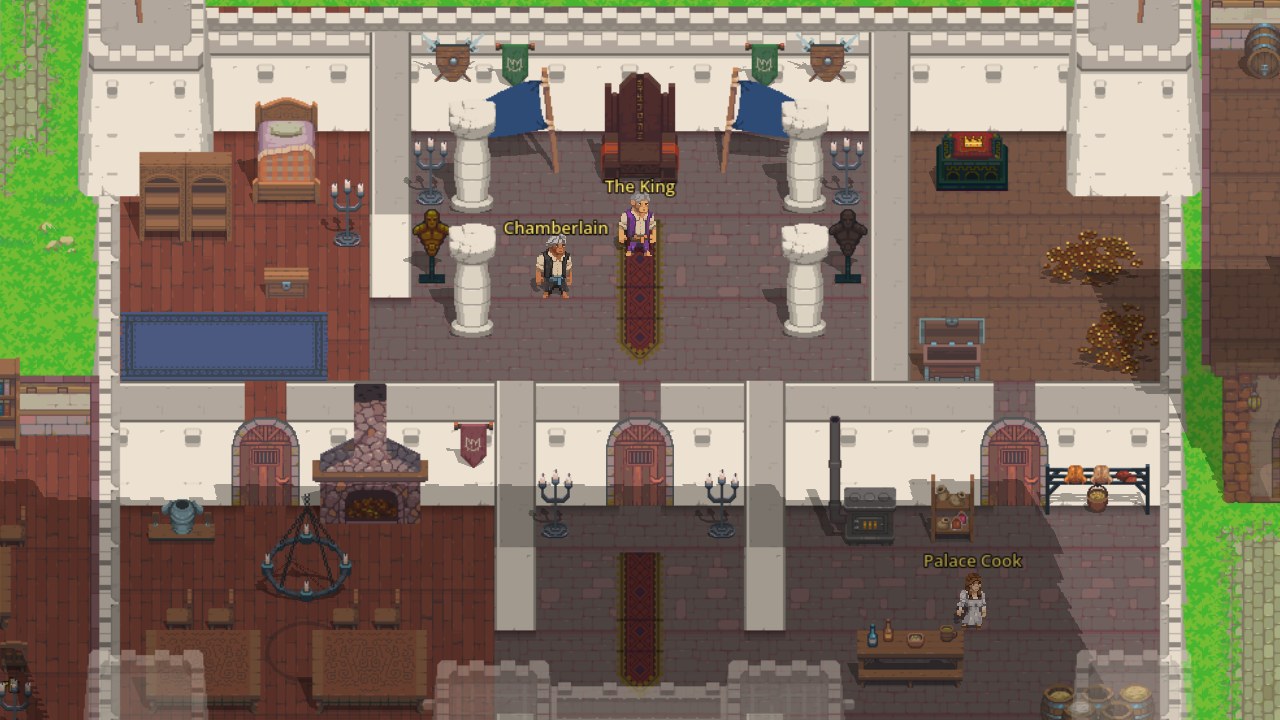 The throne room, the King's chamber and the treasury