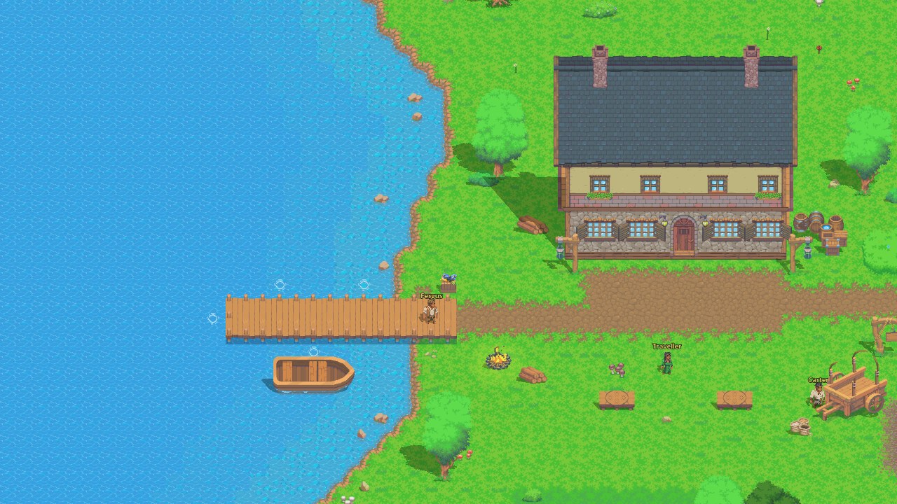 The Lochside inn and its jetty