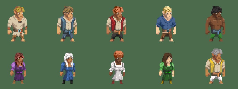 Ten of the new character looks